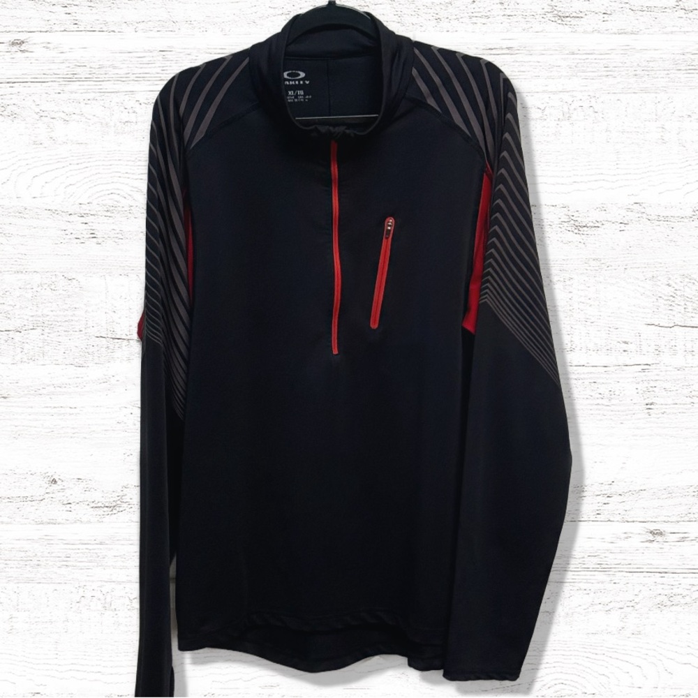 Vintage OAKLEY 1/4 Zip Performance Track/Running Pullover Size XL